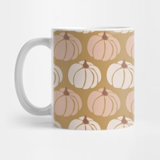 Pumpkins Beige And Pink On Gold Mug